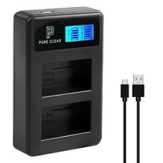 퓨어클리어 소니 NP-FW50 배터리용 듀얼 USB 호환 LCD 디스플레이 충전기 + C타입 케이블, JND-PURECLEAR-TWO, 1개 가전디지털/카메라 반품 최저가 8,960원