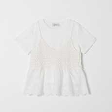 어나더러브 반팔 티셔츠 + 뷔스티에 레이어드 세트 VCFEGST01 패션의류/잡화/여성패션 반품 최저가 16,360원