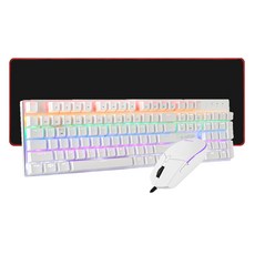 지클릭커 스페셜 키보드 청축 + 마우스 + 장패드 세트, WHITE(키보드, 마우스), BLACK(패드), GMK-510X, 일반형 가전디지털/키보드/마우스 반품 최저가 36,900원