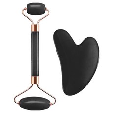 딥톡 더블헤드 롤러 뷰티 마사지기 + 괄사 세트 DT0768, 1세트, 블랙 뷰티/뷰티소품 반품 최저가 4,840원