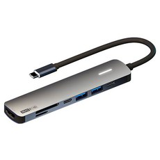맥로이드 7포트 4K 100W HDTV 멀티 허브 어댑터 HDMI TF SD C타입 x 2 USB3.0 x 2, 그레이, 1개 가전디지털/PC부품 반품 최저가 21,310원