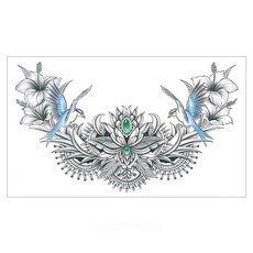 젤루나 레터링 부처 도깨비 용 호랑이 어깨 큰 헤나 문신 타투 스티커, 1개, T-215 뷰티/메이크업 반품 최저가 7,460원