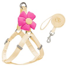 파스텔펫 반려동물 플라워 하네스 + 리드줄 세트, 베이지, 1세트 반려동물용품/펫티켓 산책용품 반품 최저가 7,280원