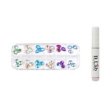 바블리 셀프네일 세트, 3D컷 네일스톤파츠 비비드 12종 + 글루, 1개 뷰티/네일 반품 최저가 2,650원