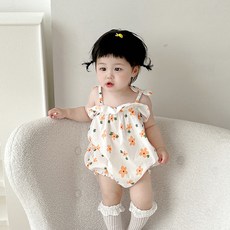 베베니즈 프릴리본 플라워 끈나시 바디수트 패션의류/잡화/유아동패션 반품 최저가 11,690원