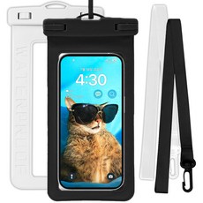 누아트 4중잠금 핸드폰 물놀이 방수팩 2P + 넥스트랩, 화이트, 블랙, 1개 가전디지털/휴대폰 액세서리 반품 최저가 4,350원