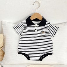 유아용 블랙라인 반팔 곰돌이 카라 바디슈트 패션의류/잡화/유아동패션 반품 최저가 10,490원