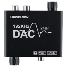 코우볼센 192KHz 24Bit DAC 디지털 to 아날로그 오디오 컨버터 볼륨 베이스 조절, YT-DAC1A 가전디지털/음향기기 반품 최저가 17,730원