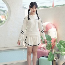 코코드림 통통 두줄 하프집업 긴팔 반바지 수영복 상하 세트 2508 스포츠/레저/수영/수상스포츠 반품 최저가 19,990원