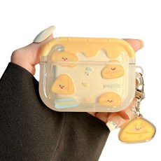 거친언니 귀여운 치즈 투명 Airpods pro2 케이스 크림치즈, 1개 가전디지털/음향기기 반품 최저가 6,890원