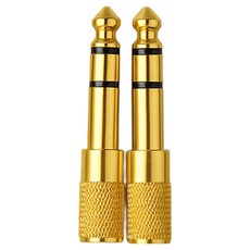 스페이스쉴드 3.5mm to 6.5mm TRS 3극 스테레오 오디오 연결 변환 젠더 2p, 골드, 1개 가전디지털/음향기기 반품 최저가 7,230원