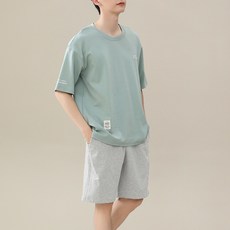 세컨핑크 남성용 모달 트렌드 고급 반팔 + 반바지 잠옷 세트 패션의류/잡화/속옷/잠옷 반품 최저가 28,800원