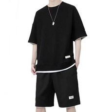 제이티엘 남성용 레이어드 박시 캐주얼 상하의 세트 패션의류/잡화/남성패션 반품 최저가 9,800원