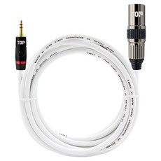 에이치디탑 3.5 스테레오 TO XLR 수 마이크 케이블 1m, 화이트, 1개, HT-TP749 가전디지털/음향기기 반품 최저가 9,110원
