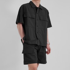 남성용 타슬란 아웃 포켓 반팔 셔츠 + 반바지 세트 T2994 패션의류/잡화/남성패션 반품 최저가 15,980원