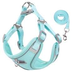 요런개 얇은 통기성 하네스 리드줄 세트, 01 라이트 블루, 1개 반려동물용품/펫티켓 산책용품 반품 최저가 8,580원