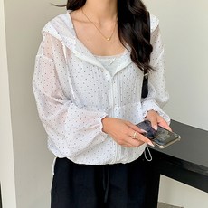 어썸풀 여성용 버니 도트 시스루 후드 바람막이 A25FJ071217 패션의류/잡화/여성패션 반품 최저가 29,800원