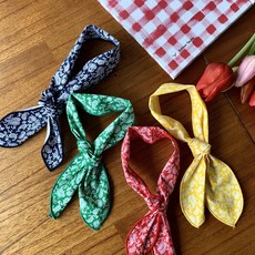 쥬비코 강아지 페이즐리 스카프 4종 세트, 네이비, 레드, 옐로우, 그린, 1세트 반려동물용품/강아지 용품 반품 최저가 8,450원