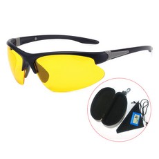 알티오라 골프 등산 라이딩 편광 스포츠 선글라스 + 전용케이스 세트, 블랙옐로우 야간용, 1세트 패션의류/잡화/여성패션 반품 최저가 12,430원