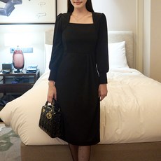 엘쏘 격식룩 하객룩 핀턱 퍼프 롱 긴팔 원피스 패션의류/잡화/여성패션 반품 최저가 10,440원