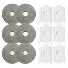 멋진공간 삼성 비스포크 Ai 스팀 제트봇 호환 먼지봉투 6p + 물걸레 6p 소모품 세트, 1세트 가전디지털/청소기 반품 최저가 13,500원