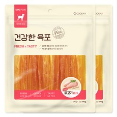 굿데이 강아지 건강한 육포, 소프트 닭고기 슬림스틱, 180g, 2개 반려동물용품/강아지 간식 반품 최저가 10,450원