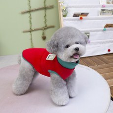 코코스튜디오 반려동물 가을 겨울 폴리 기모 컬러팝 집업 티셔츠, 레드, 1개 반려동물용품/강아지 용품 반품 최저가 9,900원