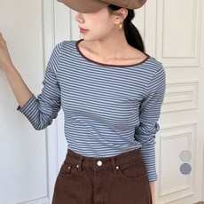아피나르 여성용 슬림핏 몸매보정 스트라이프 립 긴팔 티셔츠 패션의류/잡화/여성패션 반품 최저가 11,900원