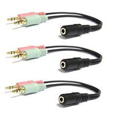 HDTOP 3극 Y 4극 스테레오 케이블 15cm, HT-Y2S15, 3개, 혼합 색상 가전디지털/음향기기 반품 최저가 2,870원